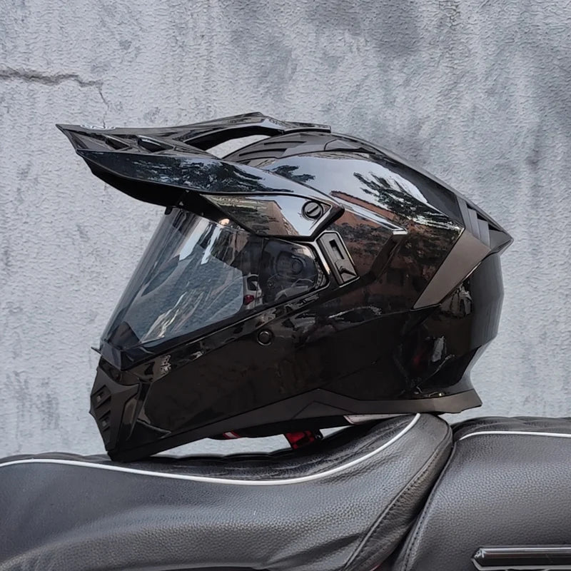 ORZ Motocross Helmet DOT Certification MTB ATV Motorcycle Cascos Carbon Fiber Pattern Off-Road Capacete Motorbike Anti-Glare