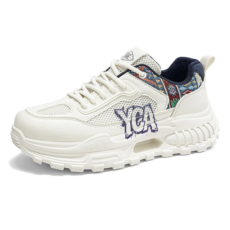 Men's platform casual shoes four season breathable light soft-sole non-slip comfort walking shoes fashion Joker outdoor sneakers