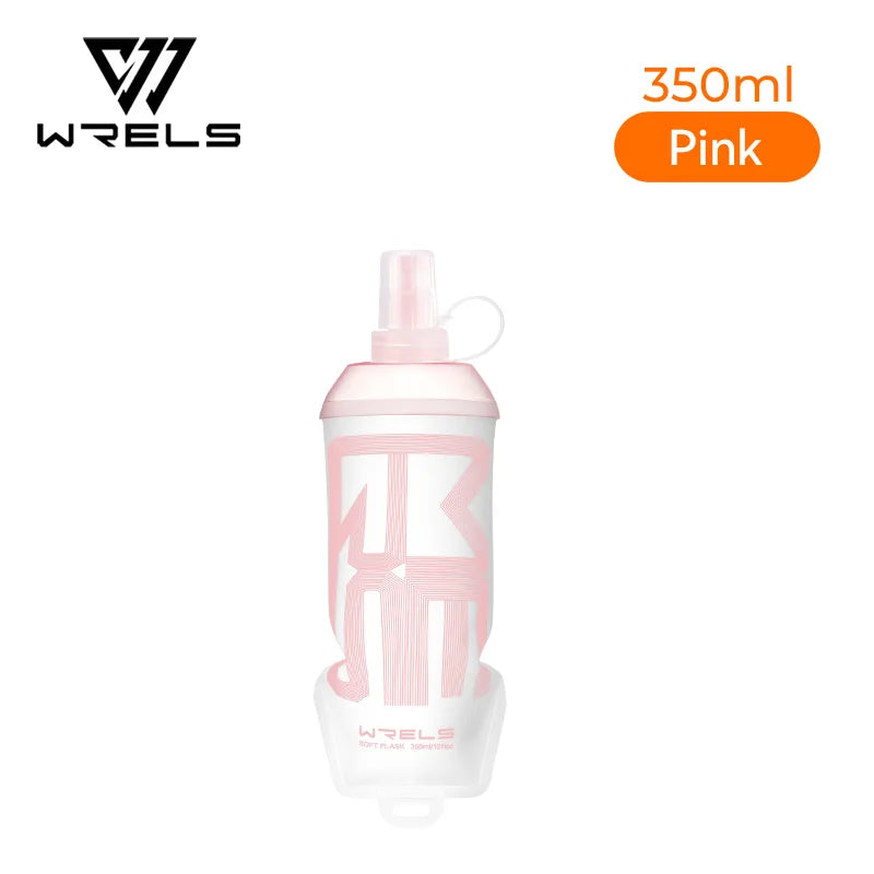 WRELS TPU Soft Water Bottle BPA‑Free Collapsible Flask Leakproof Soft Flask Hiking Climbing Marathon Sports Hydration Pack