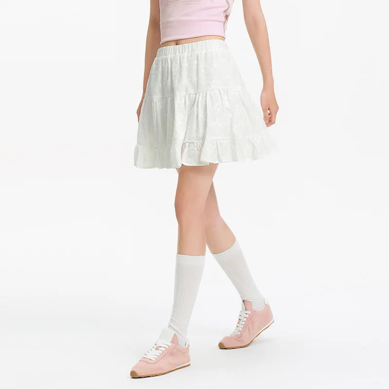Semir Womens Skirt 2026 Embroidery Design A Line Cake Style Cute Sweet Casual Daily Wear Soft Elegant