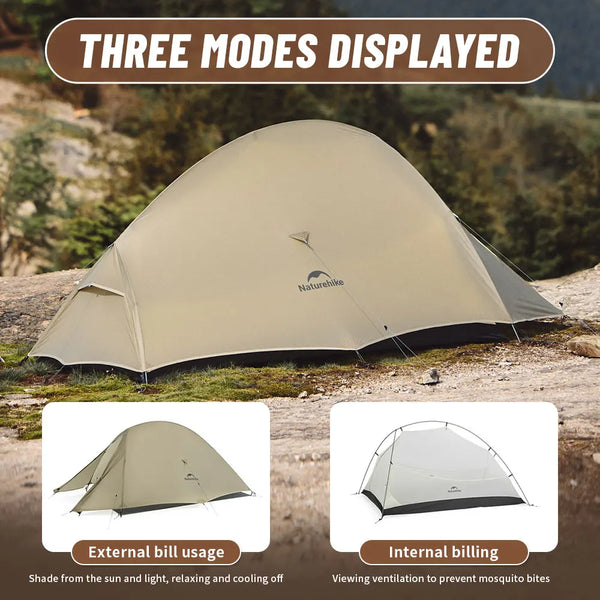 Naturehike Cloud Up 1 Upgraded Tent Ultralight Camping Tent Waterproof Outdoor Hiking Travel Tent Backpacking Cycling Tent
