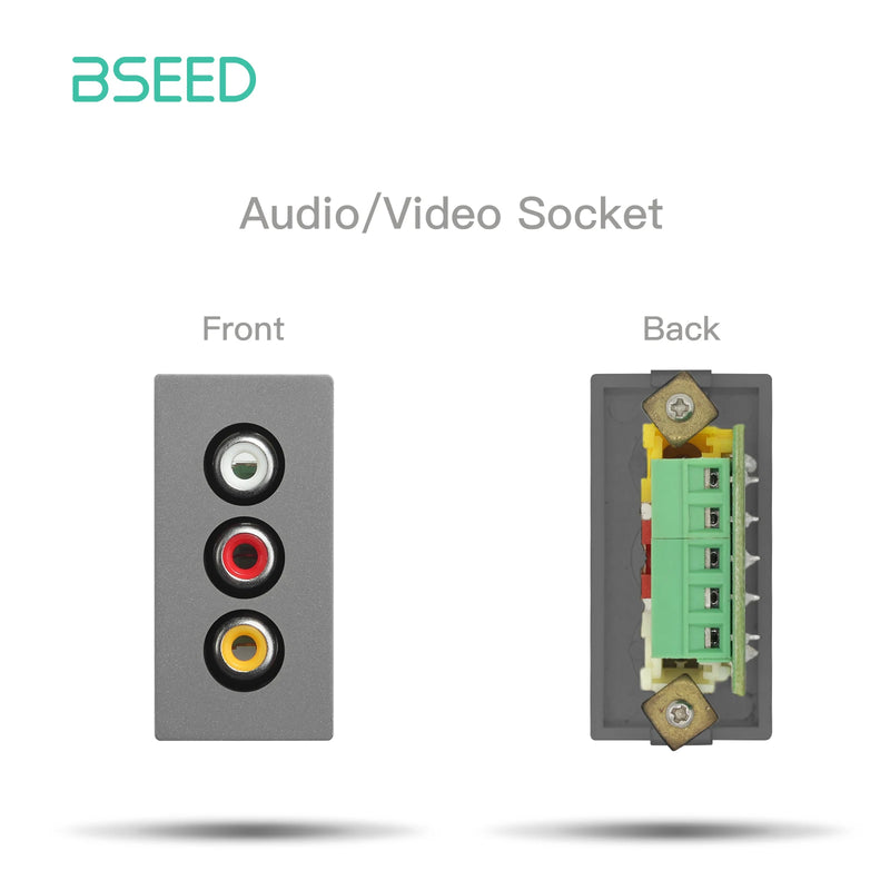 BSEED Wall Socket Internet Cat6 Parts Plastic Frame USB Type-C Charge Port TV HDMI Interface DIY Function Part Free Combination