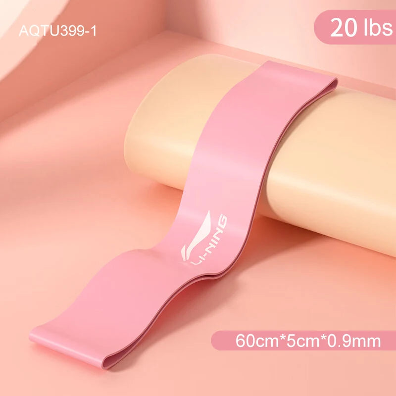 (2pcs)Li-Ning Women's Yoga Elastic Band Strength Training Buttocks Lifting Stretching Tension Rope AQTU397 AQTU399 AQTU401