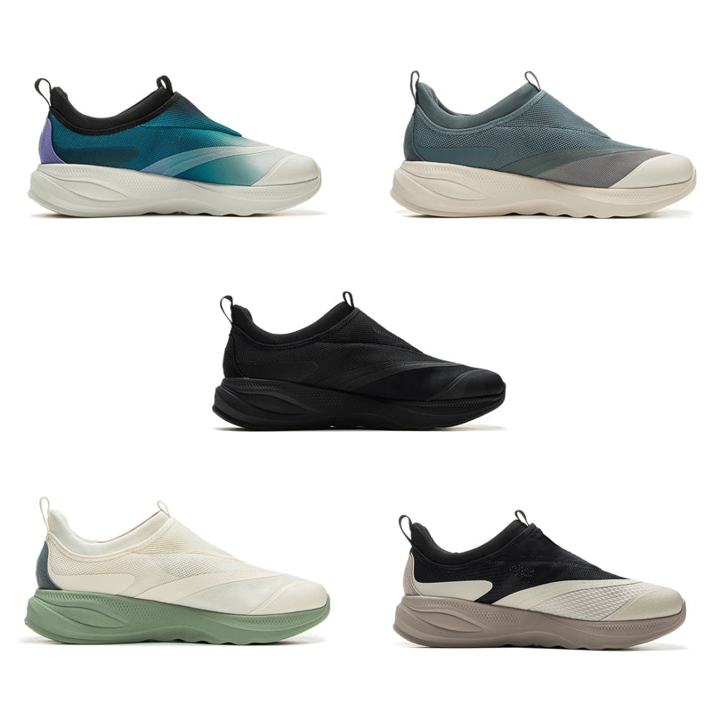 Li-Ning Men's SOFT GO 2 Walking Shoes COMFOAM Slip-on Soft Thick Heel LiNing Comfortable Wearable Sports Casual Shoes AGLV005