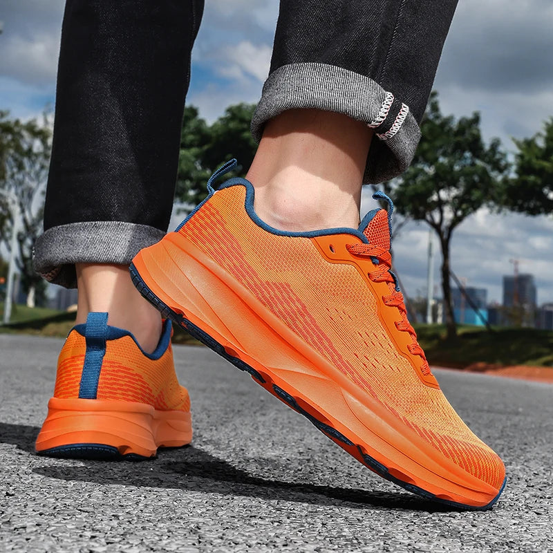 Men's wide-palm sports shoes four seasons soft sole outdoor casual running shoes fashion student mesh light breathable sneakers