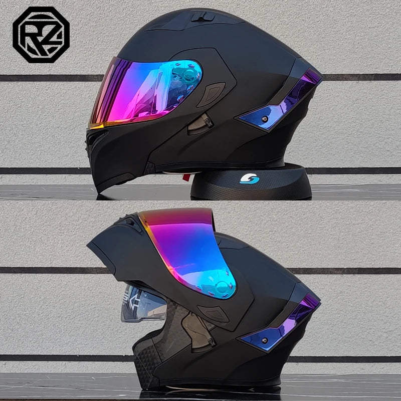 ORZ's latest modular flip helmet dual lens motorcycle helmet casco para moto motorcycle travel semi full helmet casque moto