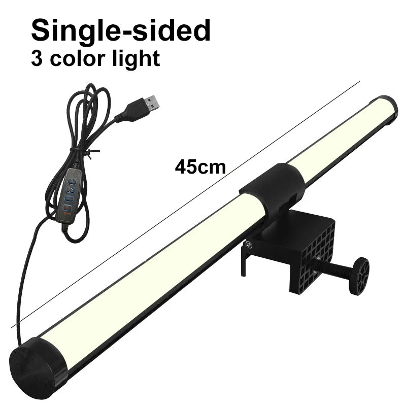 LED Desk Lamp USB Screen Hanging Light Curved Screen Monitor Light Bar RGB Background Atmosphere Lights Gaming Room Decoration