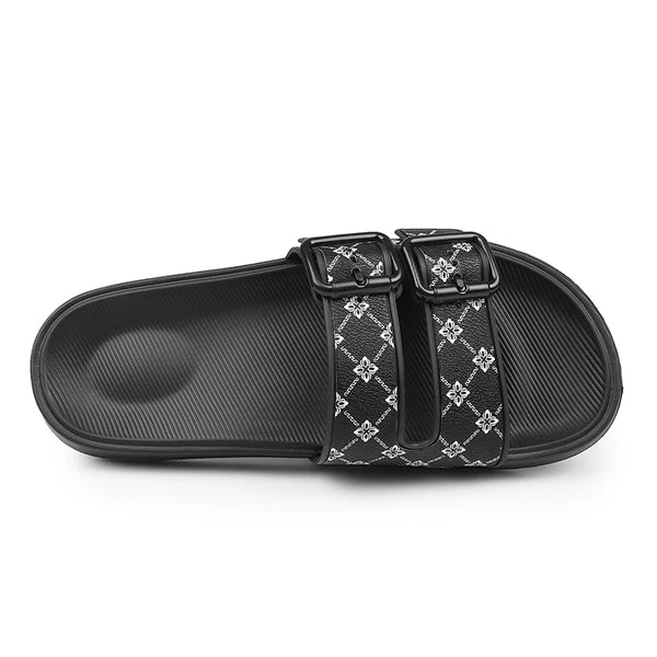 Summer Mens Slide Printed Slippers Adjustable Soft Indoor Shoes Home House Outdoor Beach Quick Dry Open Toe Non Slip