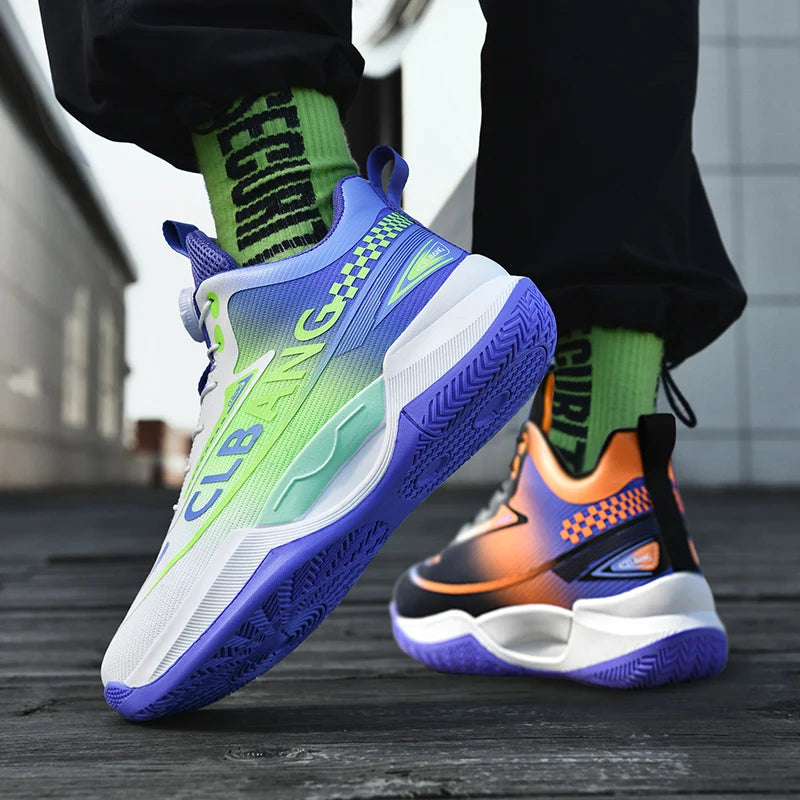 Basketball shoes spring summer anti-slip soft sole outdoor casual sneakers students lightweight breathable sports running shoes