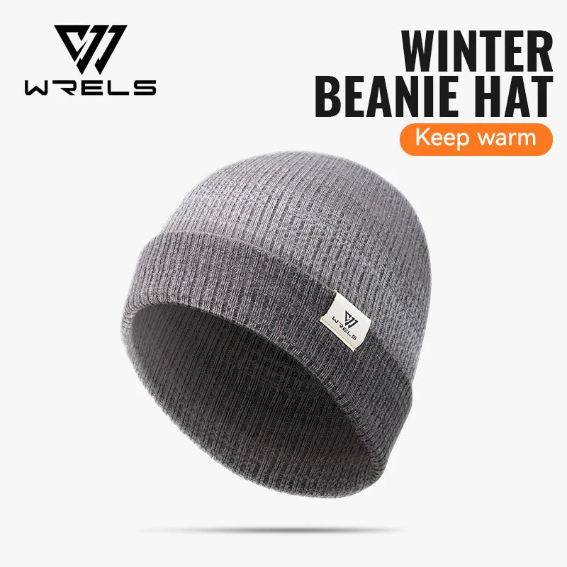 WRELS Beanie Hat for Women Men Warm Thick Fleece Hat Winter Climbing Running Hiking Skiing Cycling Sports Soft Skull Cap