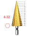 4-12 4-20 4-32 MM HSS Titanium Coated Step Drill Bit High Speed Steel Metal Wood Hole Cutter Cone Drilling Tool 4-32 Hexagon Shank