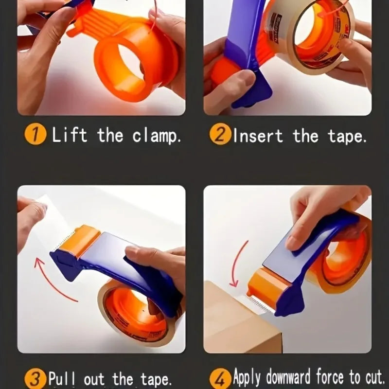 1/2pcs Ergonomic Tape Dispenser & Cutter,Lightweight Portable Durable Manual Design with Built In Blade for Precise Cutting.