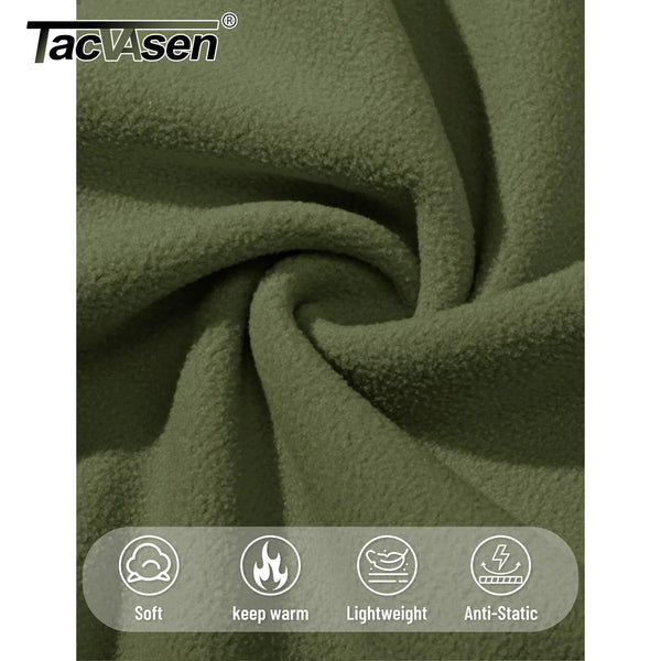 TACVASEN Fleece Vest Jackets Mens Stand Collar Sleeveless Jacket Spring Autumn Casual Waistcoat Fishing Hiking Outdoor Vest Male