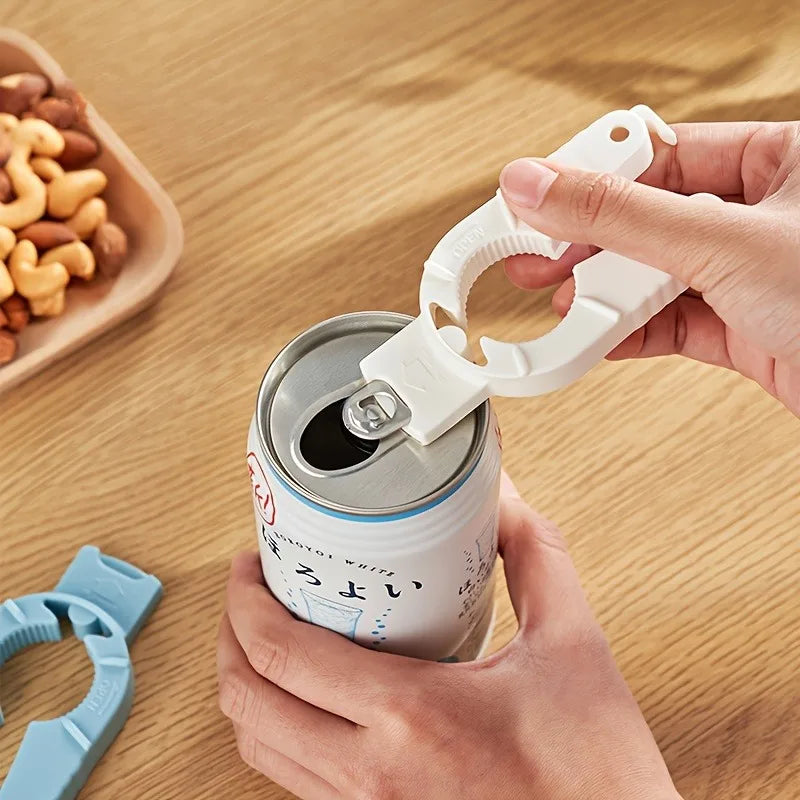 4-in-1 Multi-Functional Can And Bottle Opener,Creative Home Kitchen Gadget,Effortlessly Open Plastic Bottle Caps,Cans,Pull-Tabs.