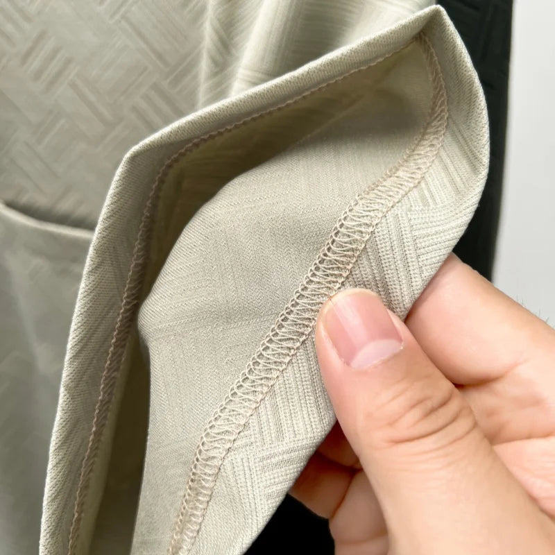 Luxury Summer New Man Short-Sleeved T-Shirt Round Neck Scorched Flower Actual Pocket Embroidery Leisure Ventilate Men's Clothing