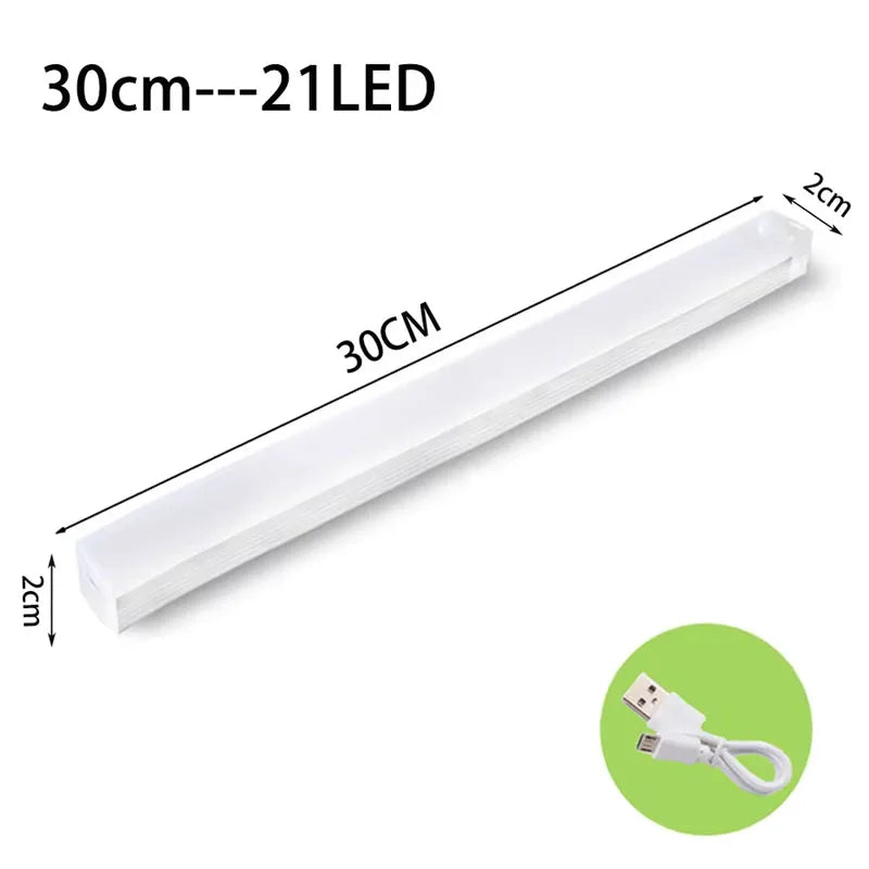 LED Motion Sensor Light Wireless LED Night Light Type-C Rechargeable Light Cabinet Wardrobe Lamp Staircase Backlight For Kitchen