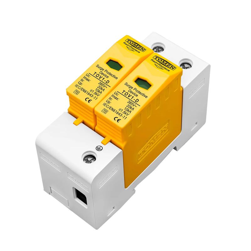 TOMZN AC SPD 2P 20KA~40KA 275V  House Surge Protector Protection Protective Low-voltage  Arrester Device