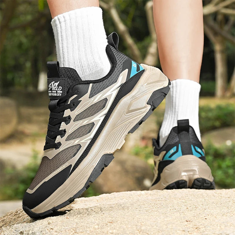 Men's high-quality sports casual shoes Four Seasons new breathable city outdoor hiking shoes fashion anti-slip walking sneakers