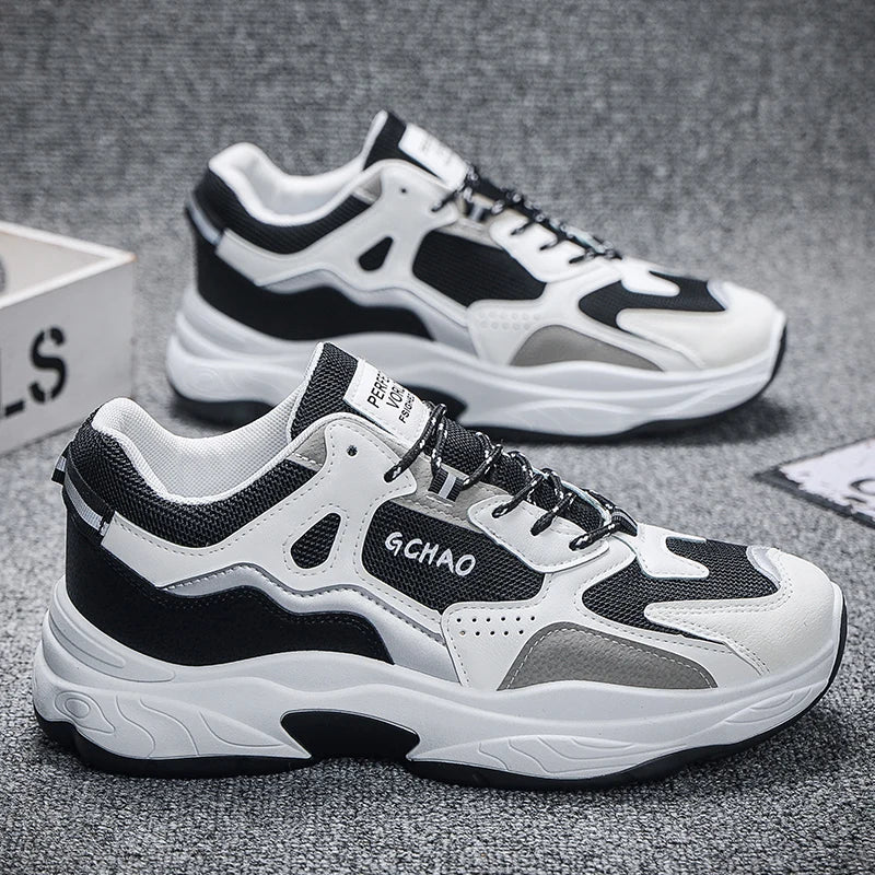 Men's casual sneakers spring summer new breathable soft-sole anti-slip outdoor racing running shoes students speed sports shoes