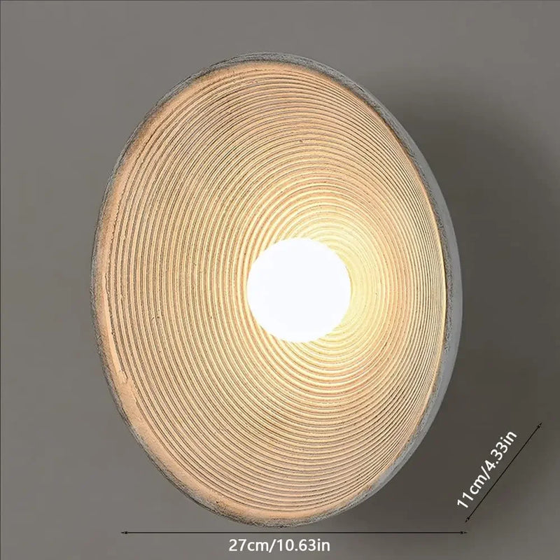 JOYINLED Round Wall Lamp Retro Loft Living Room Bedroom Ceiling Light Home Decoration Glass Resin Corridor Aisle Wall Lights