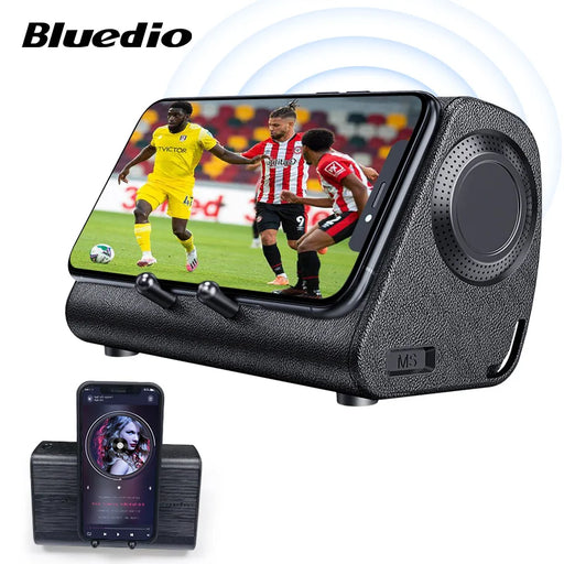 Bluedio MS mobile soundbar portable speaker wireless induction speaker with sensor phone stand holder loudspeaker Black CHINA