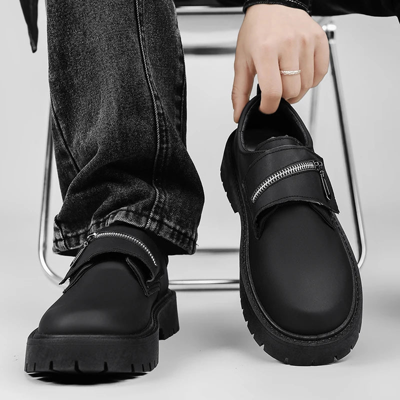 Men's business dress shoes four seasons breathable light soft-sole non-slip Joker tooling leather shoes fashion outdoor walking