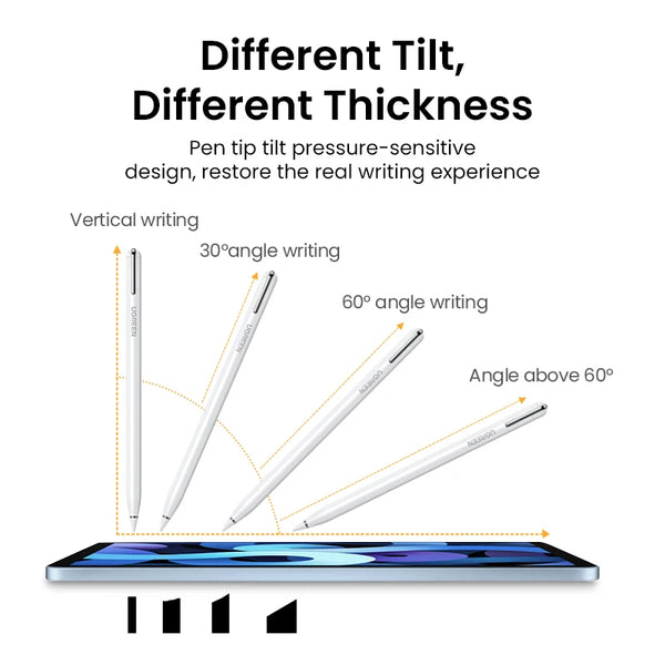 UGREEN សម្រាប់ Apple Pencil សម្រាប់ iPad Air 4 5 Pro 11 12.9 Mini 6 Palm Rejection Tablet Stylus Touch Pen APP Type C Charging