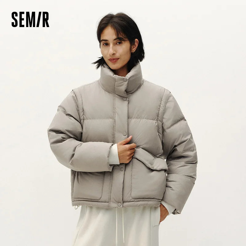 Semir Women Down Jacket 90 Percent Down Fill 2026 Winter Cold Weather Everyday Style Outdoor Layer Warm Insulation