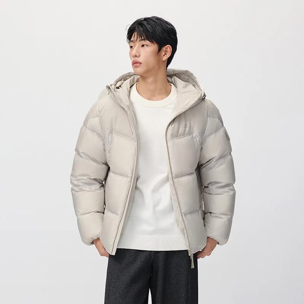 អាវក្រៅ Semir សម្រាប់បុរស ៩០ ភាគរយ ធ្វើពីរោមចៀម Goose Down ឆ្នាំ ២០២៦ សម្លៀកបំពាក់រដូវរងាថ្មីប្រចាំថ្ងៃ រចនាប័ទ្មទីក្រុង ធម្មតា អាកាសធាតុត្រជាក់ ស្រទាប់