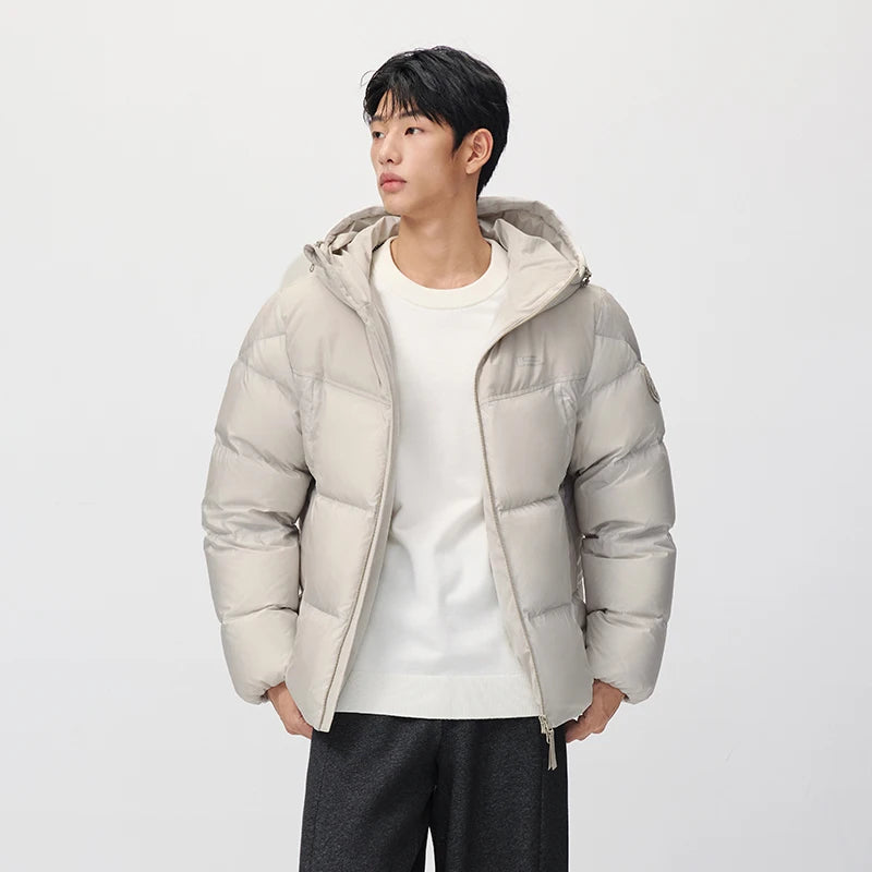 អាវក្រៅ Semir សម្រាប់បុរស ៩០ ភាគរយ ធ្វើពីរោមចៀម Goose Down ឆ្នាំ ២០២៦ សម្លៀកបំពាក់រដូវរងាថ្មីប្រចាំថ្ងៃ រចនាប័ទ្មទីក្រុង ធម្មតា អាកាសធាតុត្រជាក់ ស្រទាប់