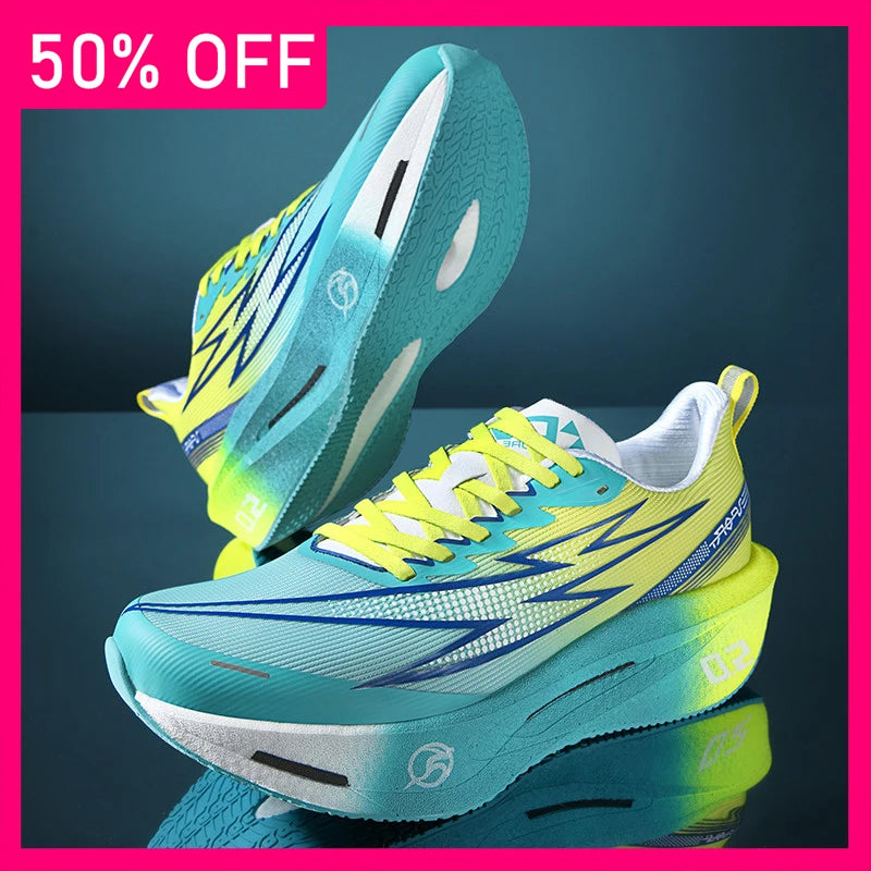 Unisex Sports Shoes Marathon Running Breathable Light Outdoor Training Shoes Thick Soled Anti Slip Shock-absorbing Racing Shoes