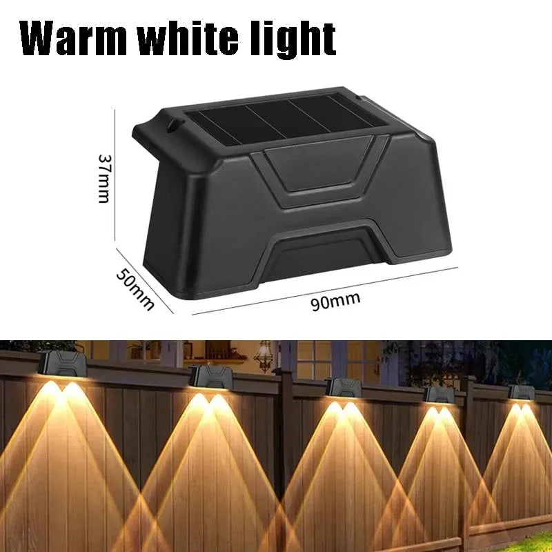 4/12/16 Pcs LED Solar Lights Outdoor IP65 Waterproof  Decorative Lamp Wall Stairs Atmosphere Light for Fence Garden Decor