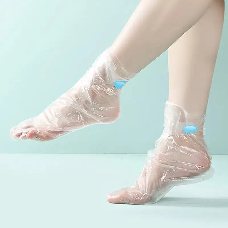 100pcs Disposable Foot Mask Film/Plastic Foot Cover/Hot Wax Boot Bag/Waxing Film, for Foot. Disposable foot mask.
