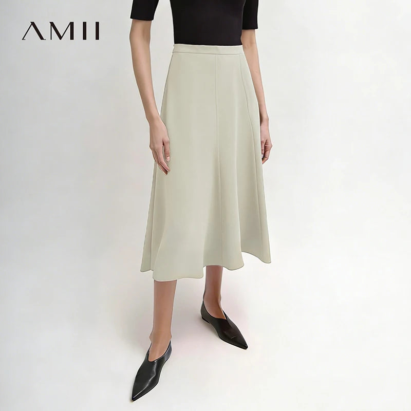 សំពត់នារី Amii ឆ្នាំ២០២៦ រដូវក្តៅថ្មី ឆើតឆាយ ការិយាល័យ ចង្កេះខ្ពស់ សំពត់មច្ឆា ធម្មតា រលុង សម្លៀកបំពាក់នារី ងាយស្រួលប្រើ 12622093