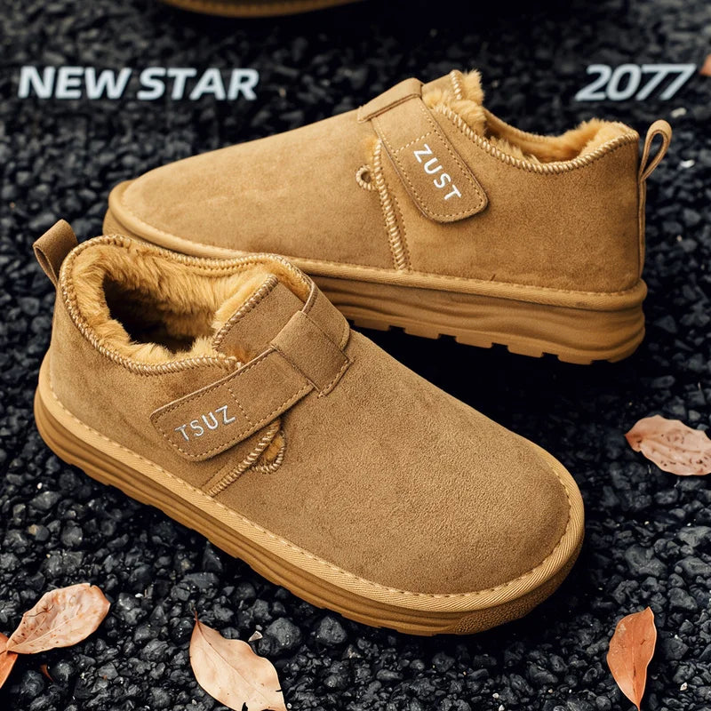 Men's high-quality snow casual cotton shoes winter warm plush fashion youth Joker outdoor walking light comfort cotton slippers