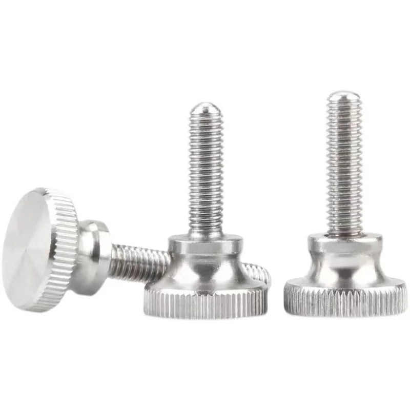 M2 M2.5 M3 M4 M5 M6 M8 304 Stainless Steel Knurl High Step Head Hand Tighten Thumb Screw Adjust Bolt
