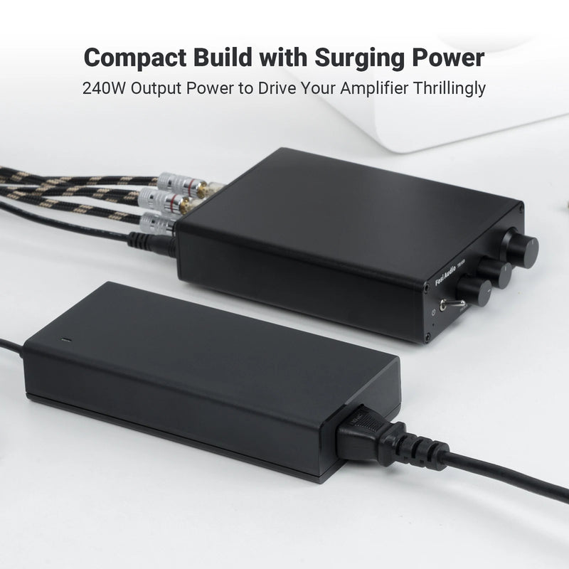 អាដាប់ទ័រថាមពល Fosi Audio 48V 5A GaN អង្គភាពផ្គត់ផ្គង់ថាមពល 36V 6A សម្រាប់ឧបករណ៍ពង្រីកថាមពល TB10D, BT20A PRO, V3