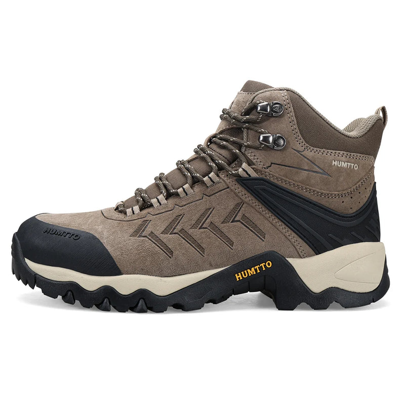 HUMTTO Genuine Leather Hiking Shoes Man Luxury Designer Trekking Boots for Men Breathable Non-slip Outdoor Winter Men's Sneakers