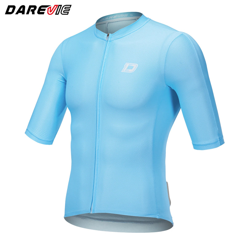 អាវយឺតជិះកង់ DAREVIE សំណាញ់ត្រជាក់សម្រាប់រដូវក្តៅ ស្រូបយកសំណើមកម្រិត Pro សម្រាប់បុរស អាវយឺតជិះកង់ Maillot ស្ងួតរហ័ស ទន់ សម្រាប់បុរស