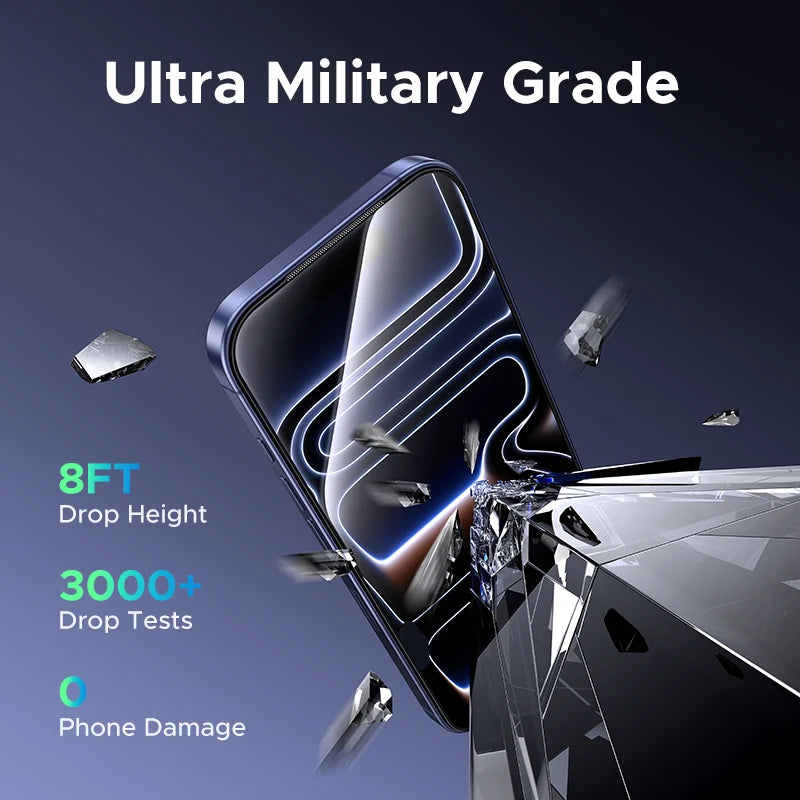 UGREEN 2pcs for iPhone 17 Pro Max Screen Protector for iPhone 17 Air Tempered Glass for iPhone Glass 3D Films