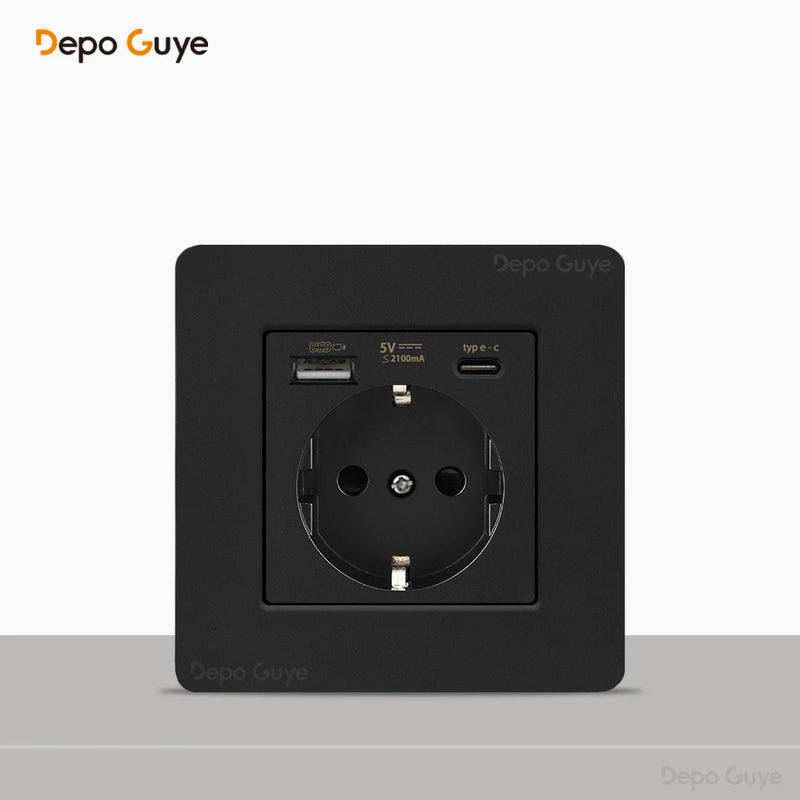 Retro Brass Lever Switch 1-4 Gang 2 Way Toggle Switch Panel Black EU RU FR Electrical Sockets And Switches USB Type-c Cat6 Rj45