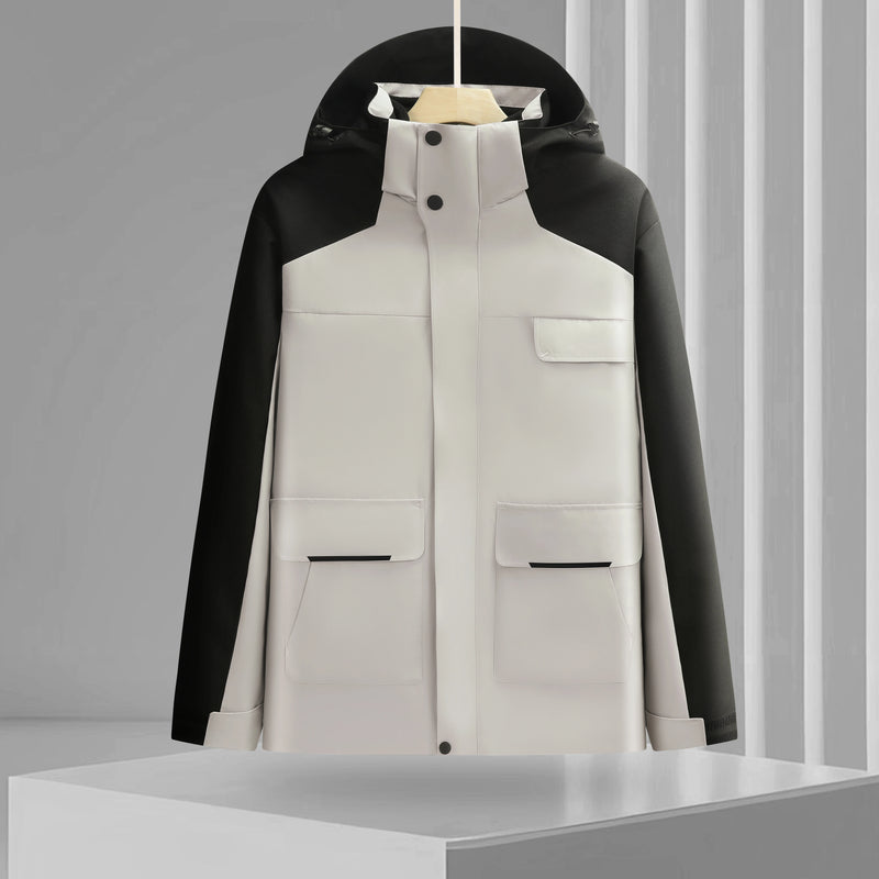 Detachable Polar Fleece Inner Hooded Windbreake Waterproof and Scratch-resistant Outdoor Adventure Hiking Casual