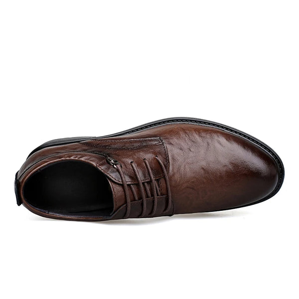 Spring Autumn Mens Genuine Leather Shoes Men Lace Up Oxfords Brown Black Casual Shoes Big Size 46 47 Dropshipping