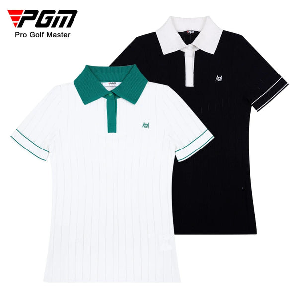 PGM Women Golf Spring Summer T-shirt Tennis Polo Sports Top Clothes YF802