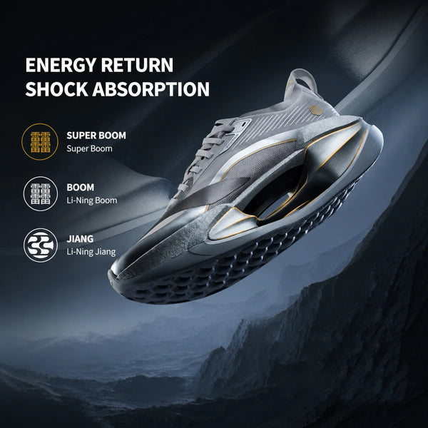 ស្បែកជើងរត់ Li-Ning SHADOW 4 ESSENTIAL សម្រាប់នារី SUPER BOOM Rebound-Speed ស្បែកជើងកីឡា LiNing សម្រាប់រត់ហាត់ប្រាណប្រចាំថ្ងៃ ARRW008