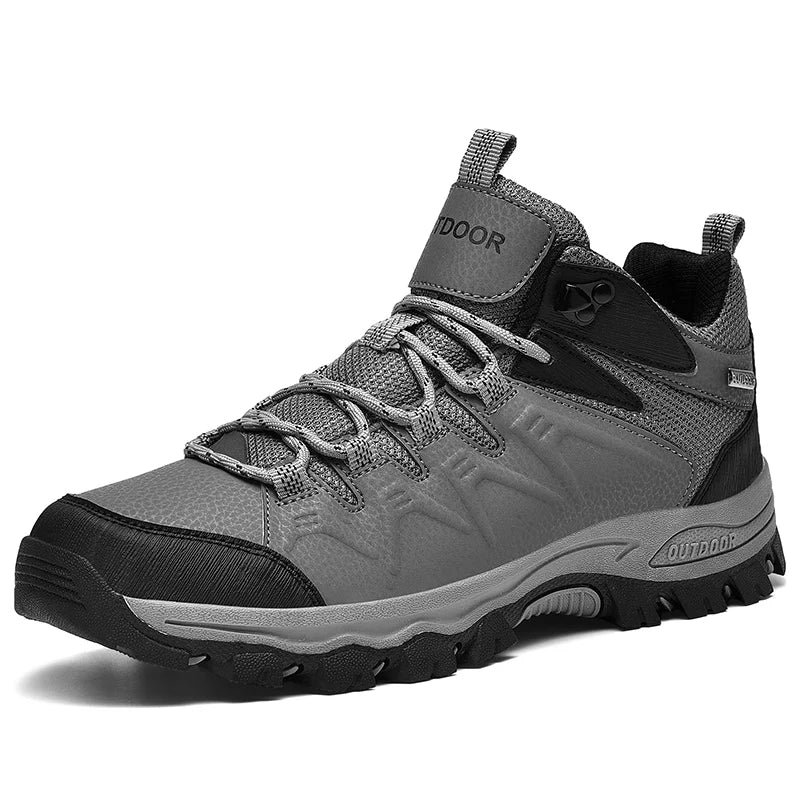 Men's hiking shoes four seasons non-slip outdoor casual walking shoes fashion youth high-top comfort cross-country sports shoes