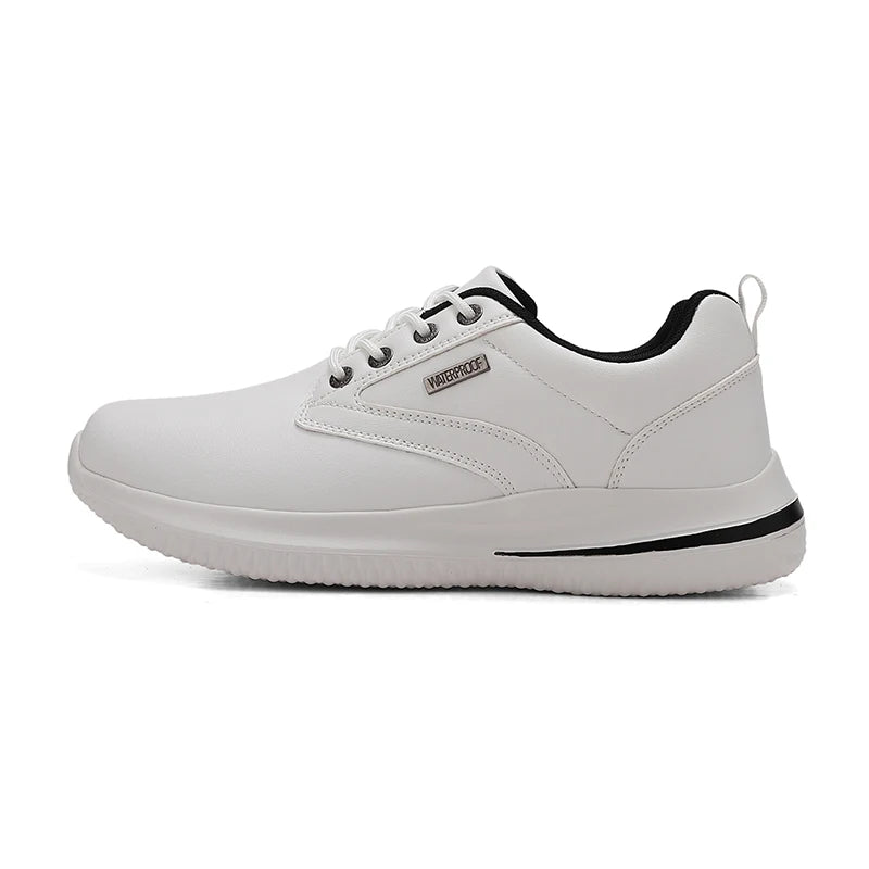 Men Sports Shoes New Leather Street Running Anti Slip Thick Soled Fitness Shoes Light Soft Youth Jogging Casual Shoes for Men