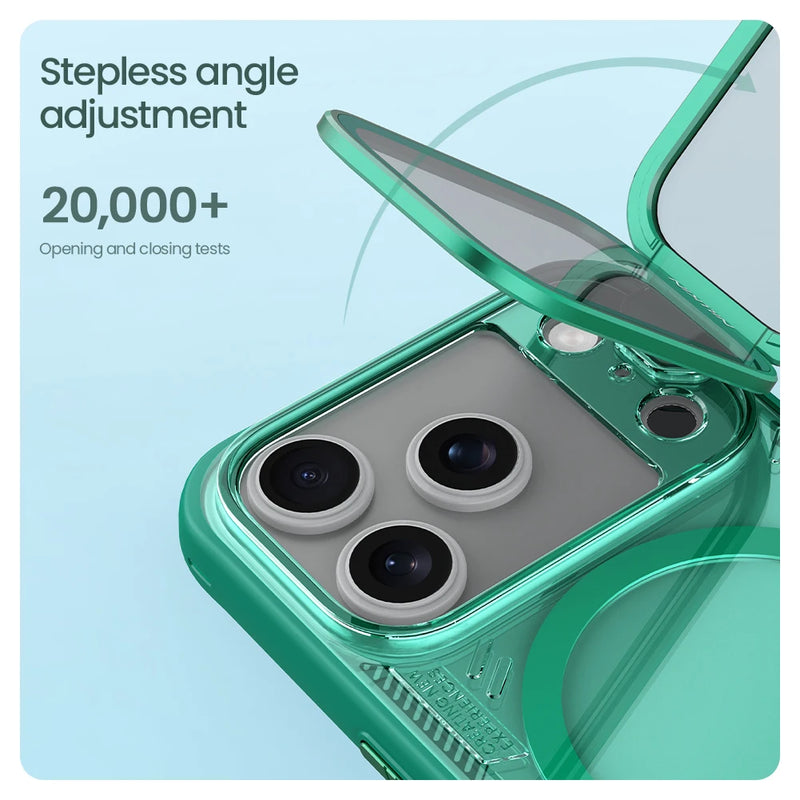 NILLKIN For iPhone 17 Pro Max Magsafe Case Iceblade Prop With Camera Holder Shockproof Back Cover for iPhone 17Pro Magnetic Case