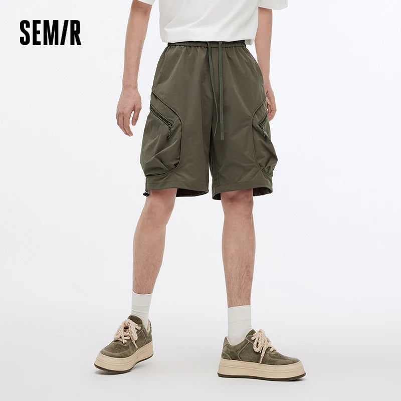 Semir Mens Shorts 2026 Large Pockets Outdoor Workwear Style Functional Knee Length Casual