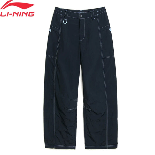 ខោជើងវែង Li-Ning សម្រាប់នារី រចនាបថកីឡា ត្បាញដោយប៉ូលីអាមីត ១០០% រលុង ស្រួលស្លៀក AKXV៤៧៦